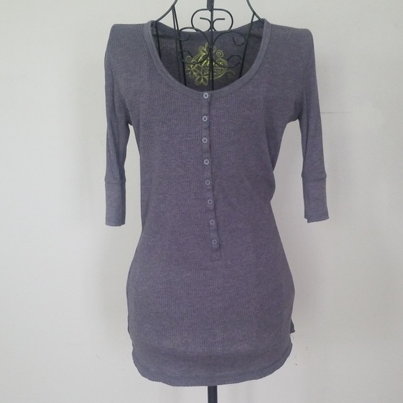 Kirra Tops - Gray cotton shirt